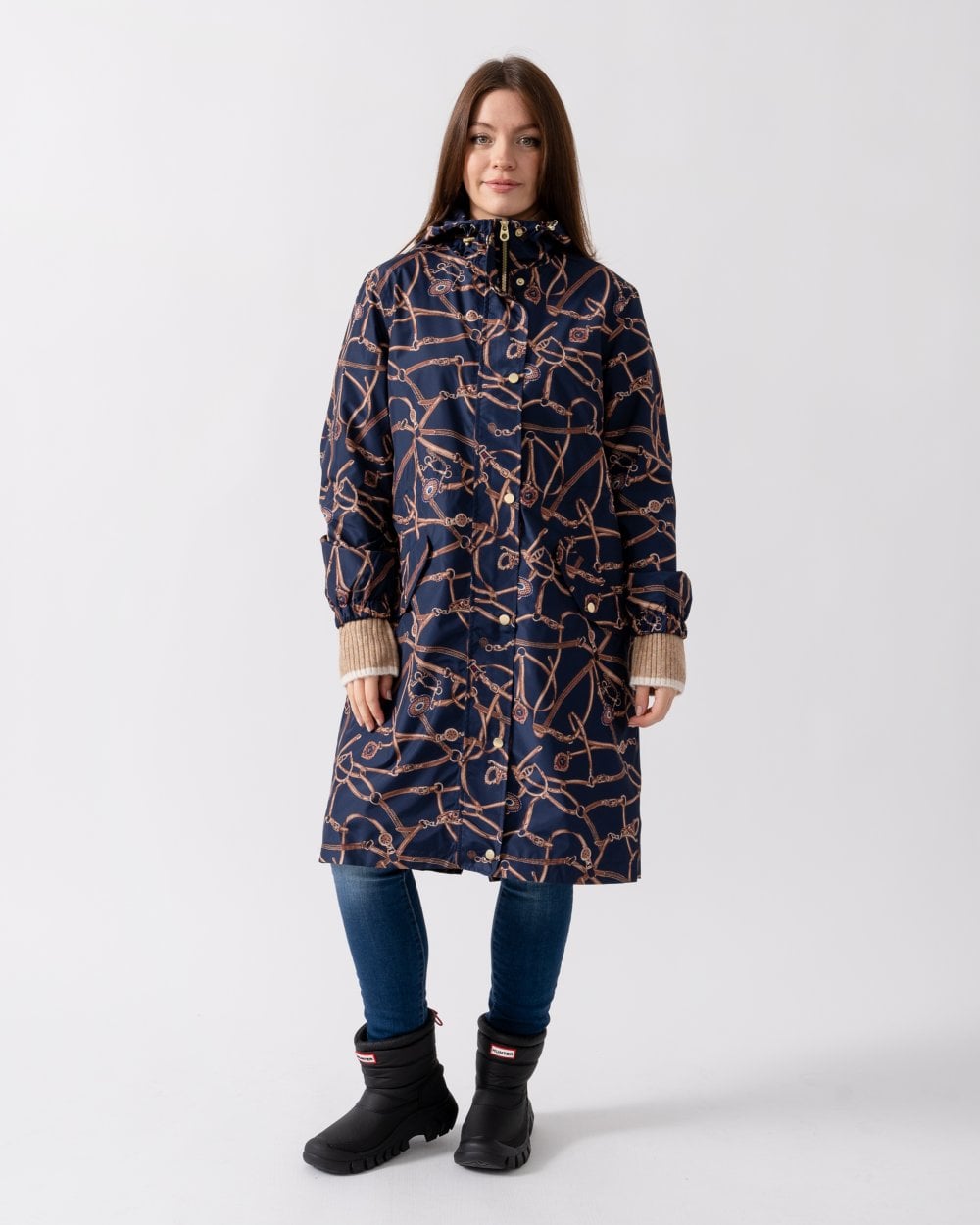 Joules Holkham Womens Packable Printed Raincoat