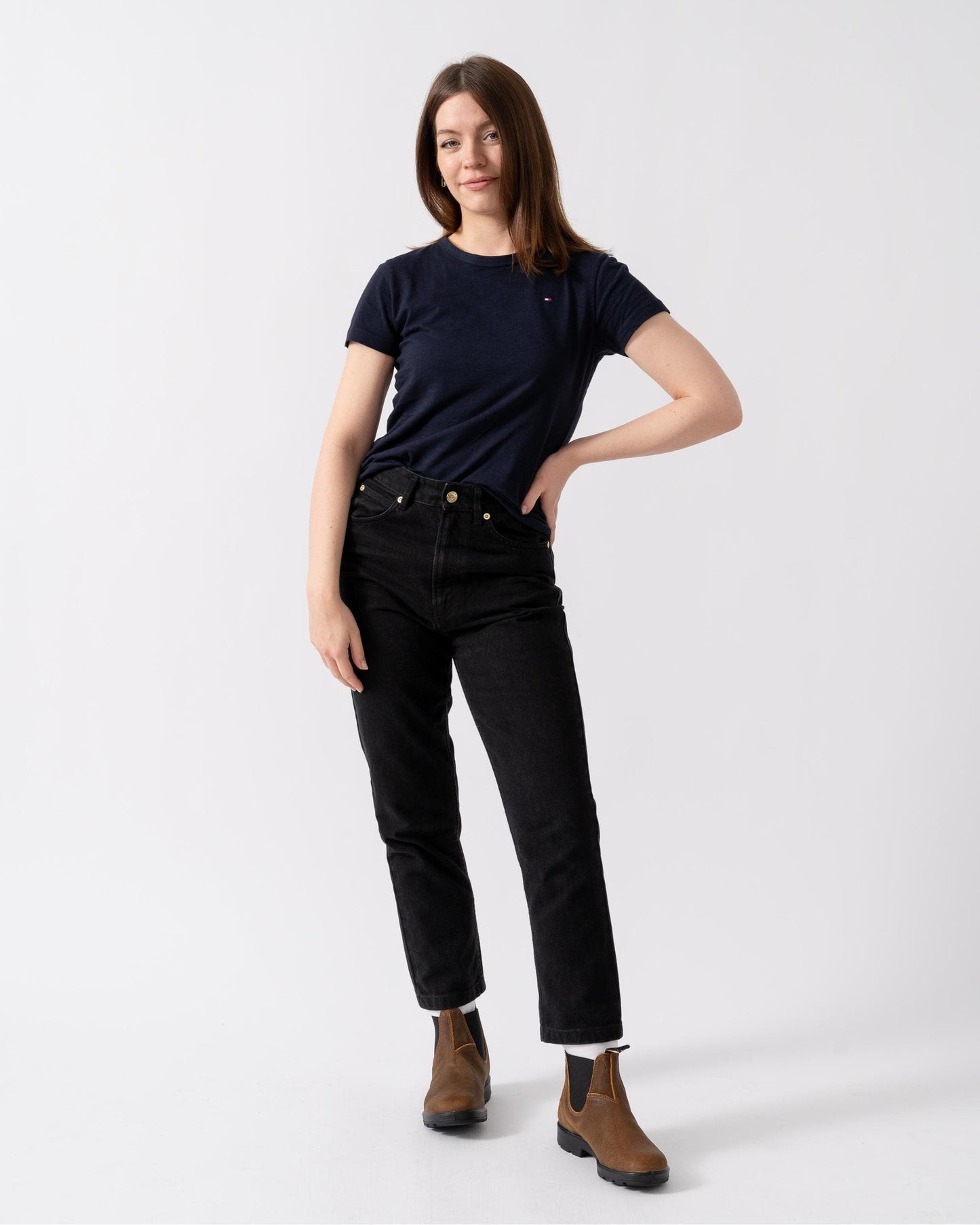 Tommy Hilfiger 1985 Womens Slim Slub Top - Desert Sky