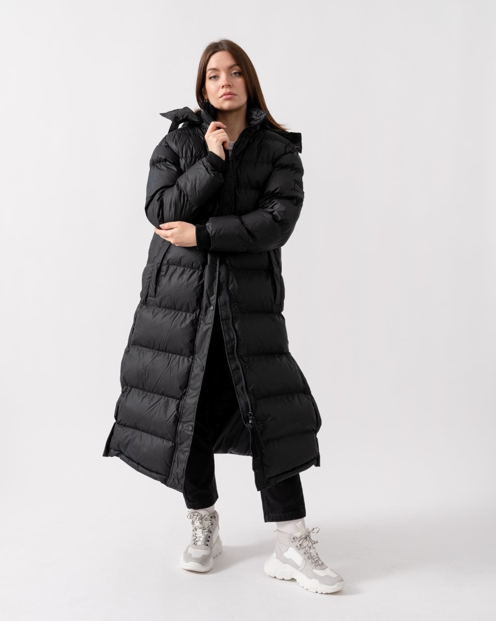 Hunter Women Long Black Puffer Coat Hunter Elsie Womens Puffer