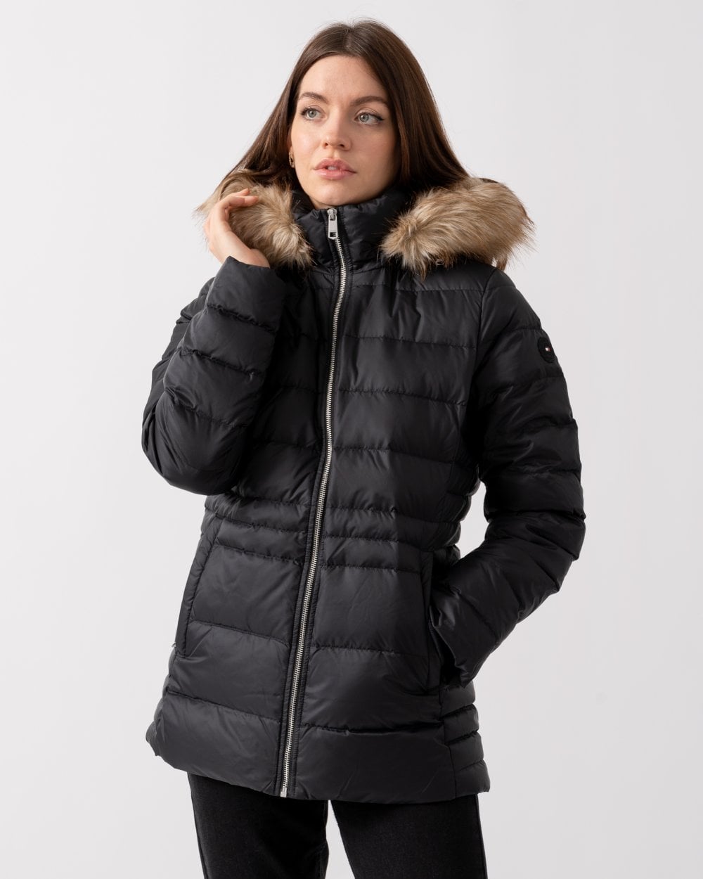 Tommy Hilfiger Tyra Down Faux Fur Womens Jacket