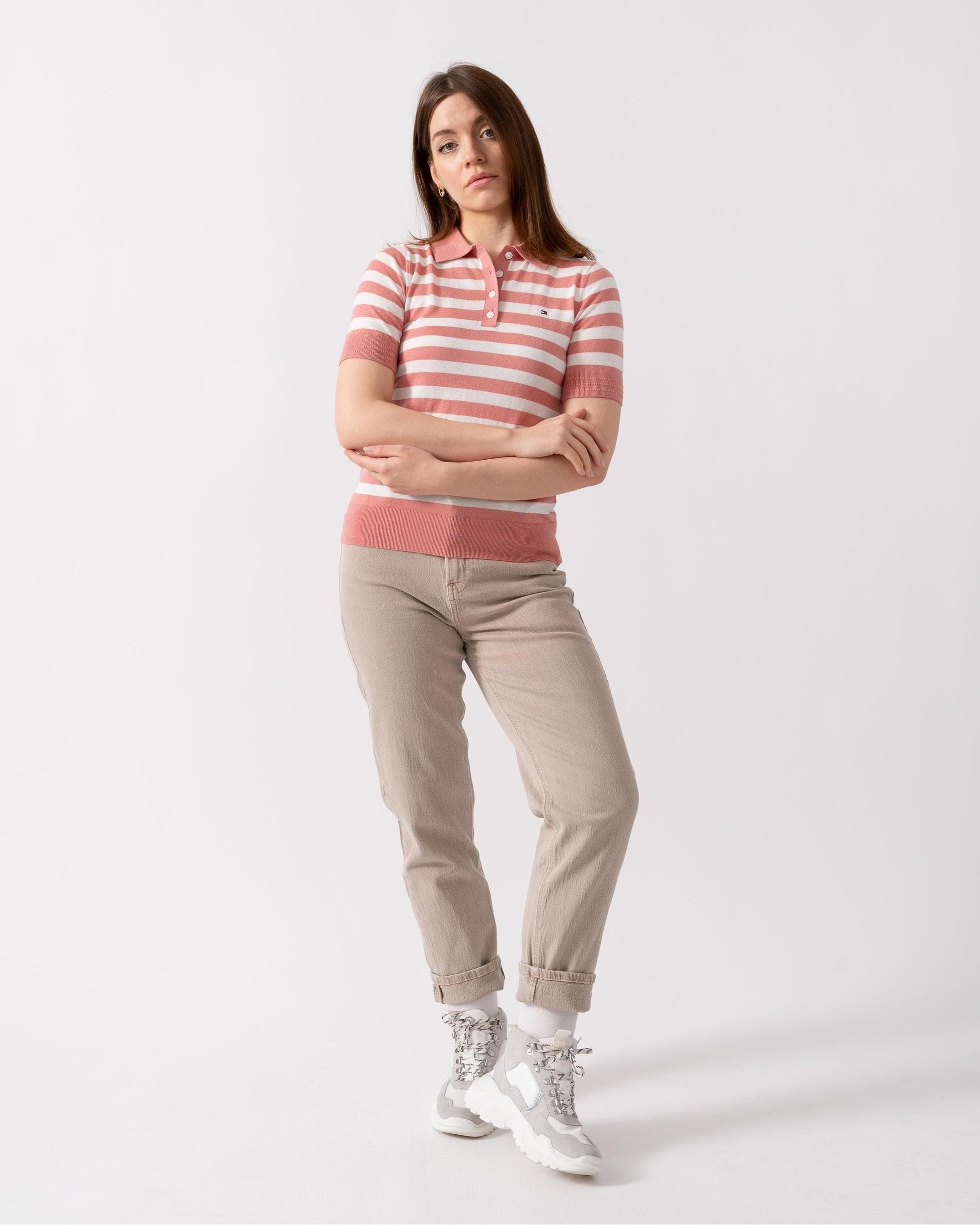 Tommy Hilfiger Lyocell Short Sleeve Womens Polo Sweatshirt