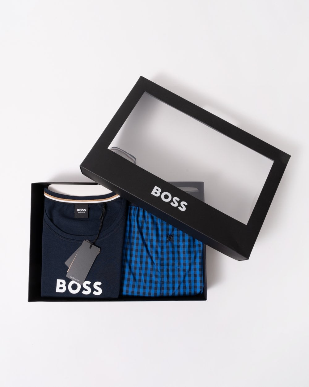 BOSS Orange Mens Regular Fit Long Pyjama Gift Set With Contrast Logos