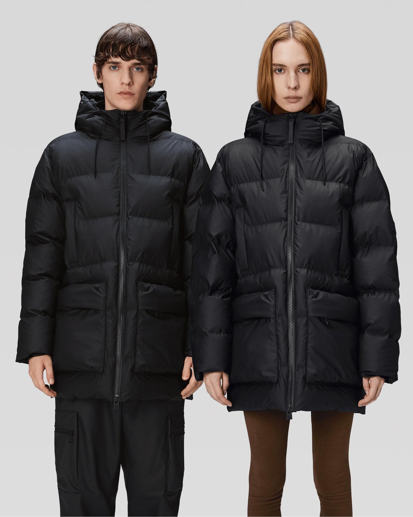 Rains Alta Long Puffer Cargo Jacket