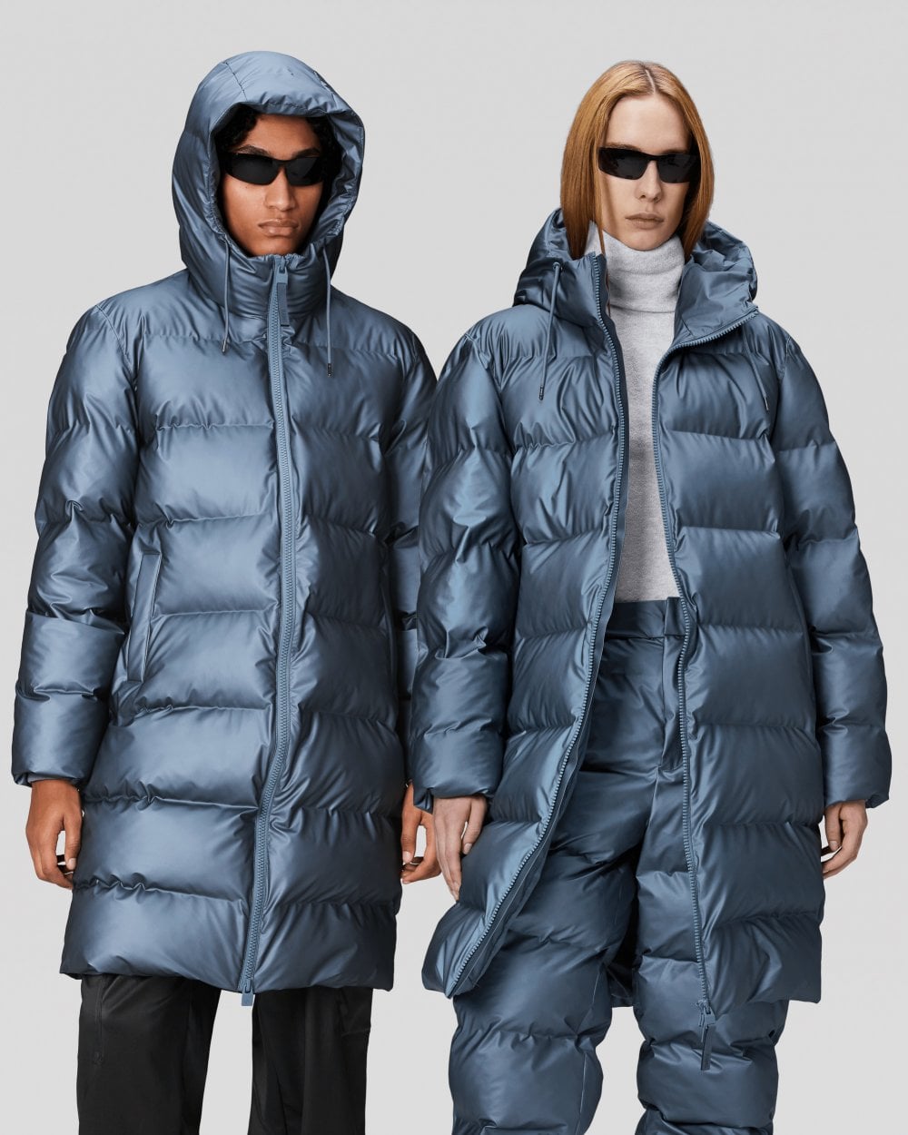 Rains Alta Long Unisex Puffer Jacket