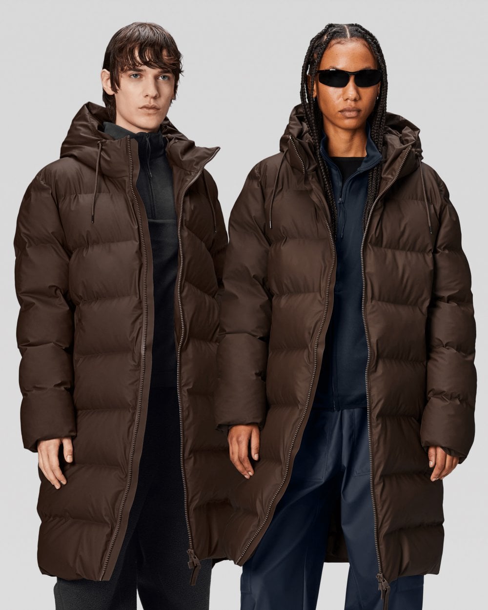 Rains Alta Long Unisex Puffer Jacket