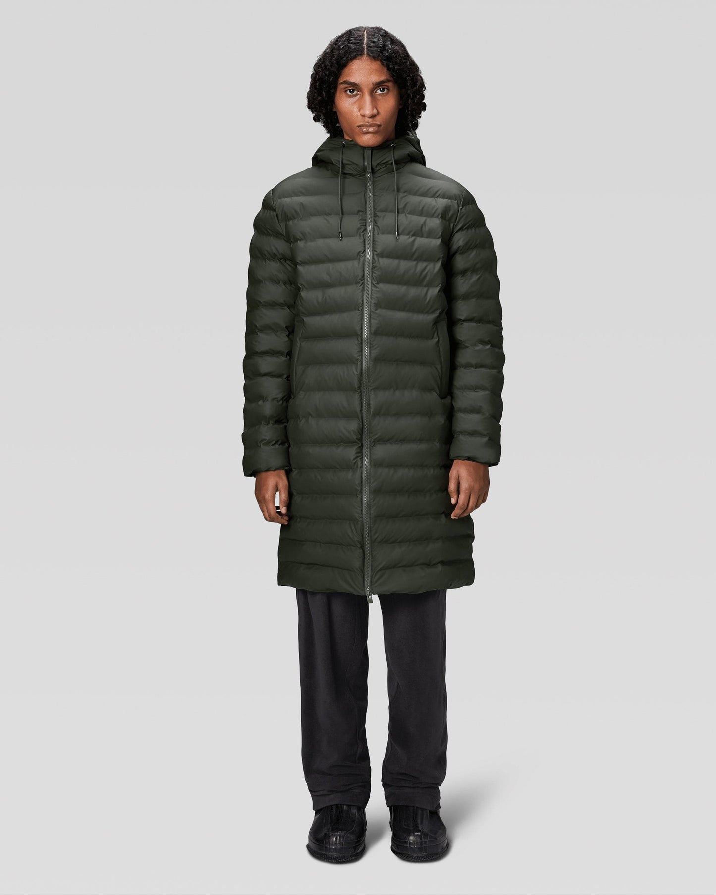 Rains Lohja Longer Puffer Jacket - 03 Green