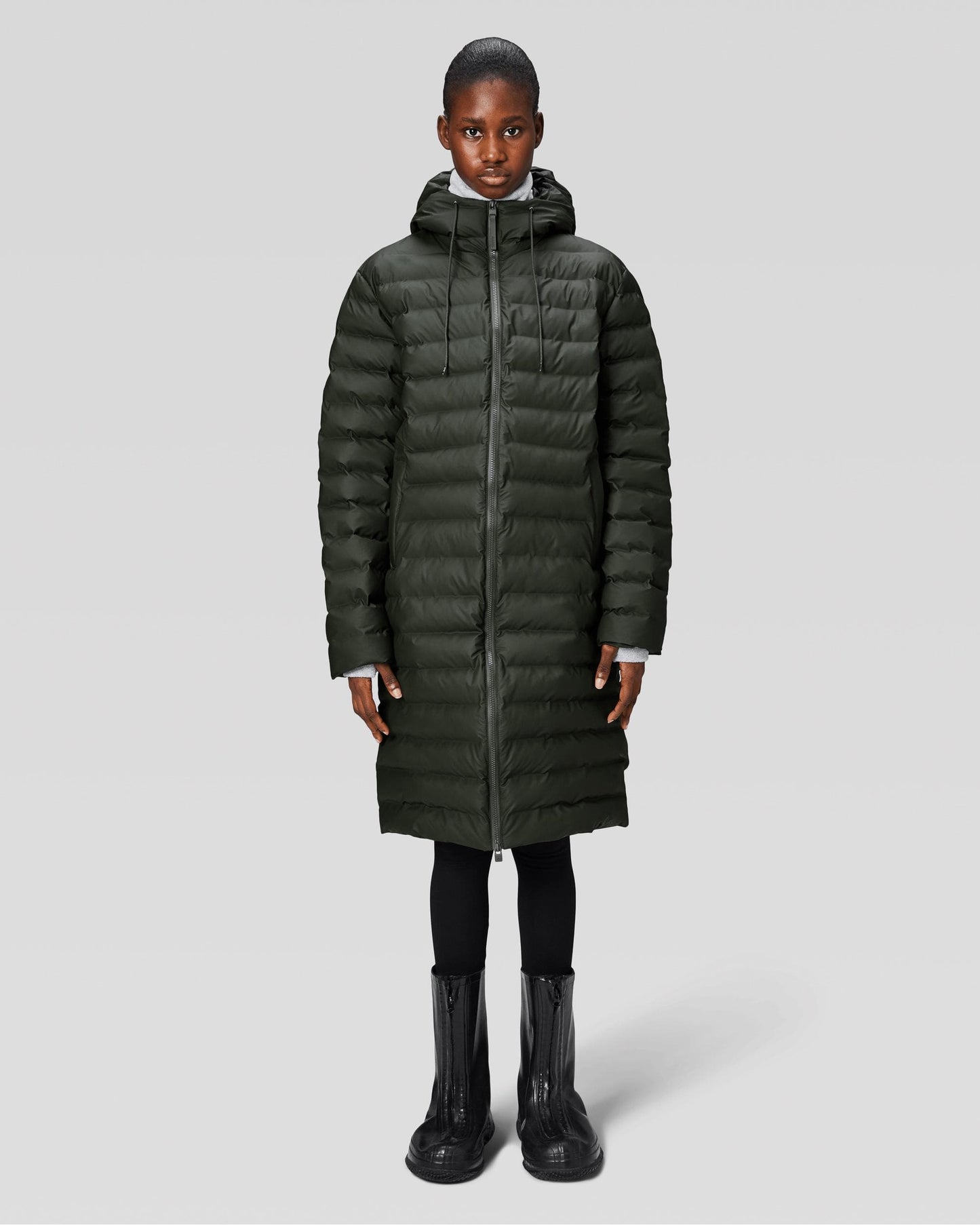 Rains Lohja Longer Puffer Jacket - 03 Green