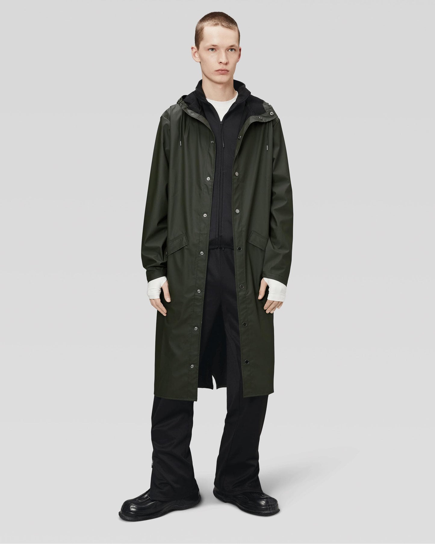 Rains Longer Unisex Jacket - 03 Green