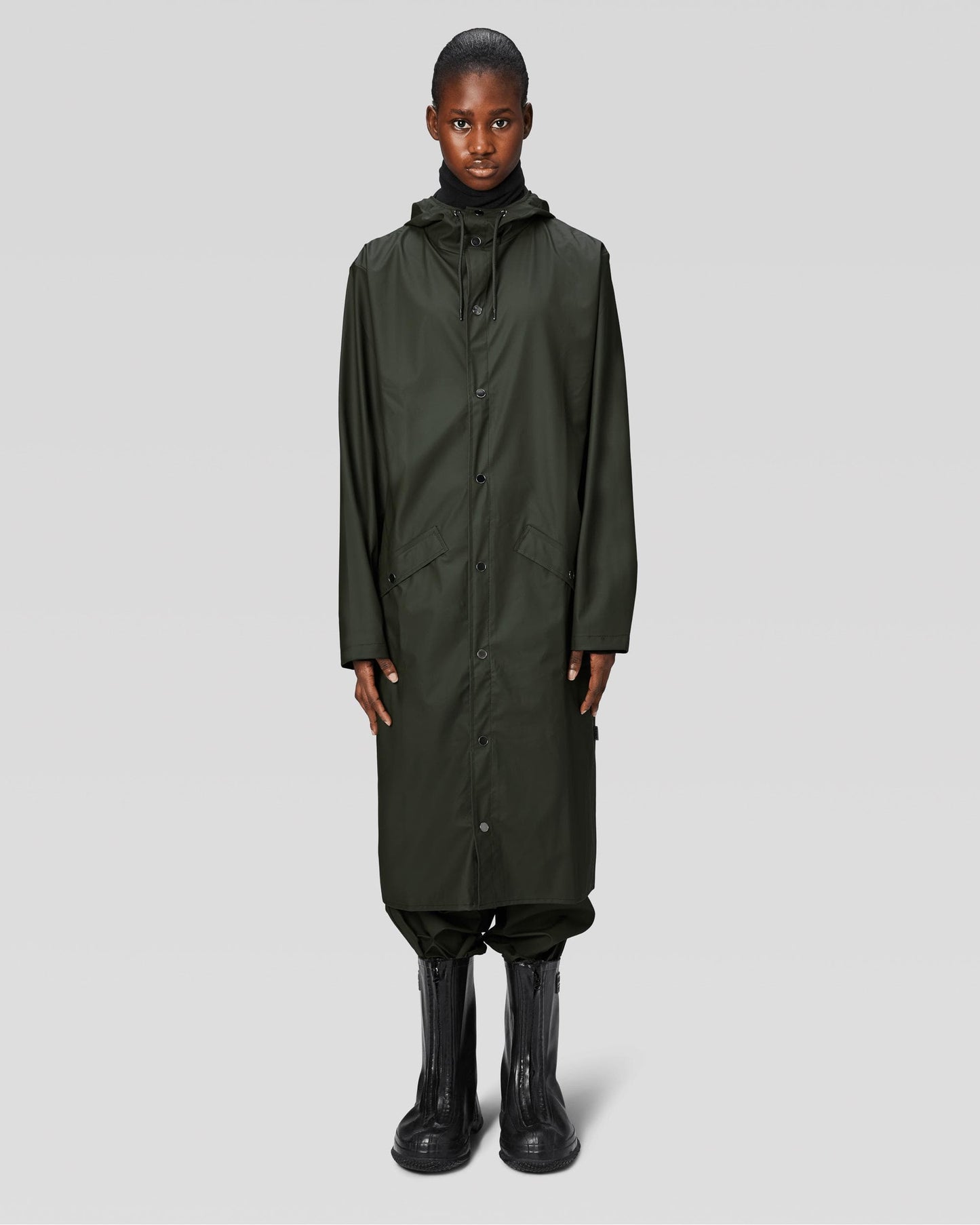 Rains Longer Unisex Jacket - 03 Green