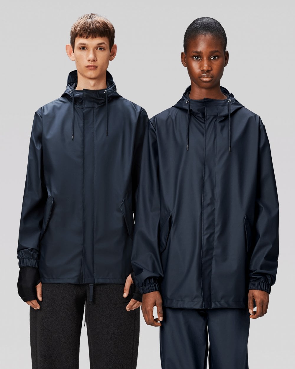 Rains Unisex Fishtail Jacket - 47 Navy