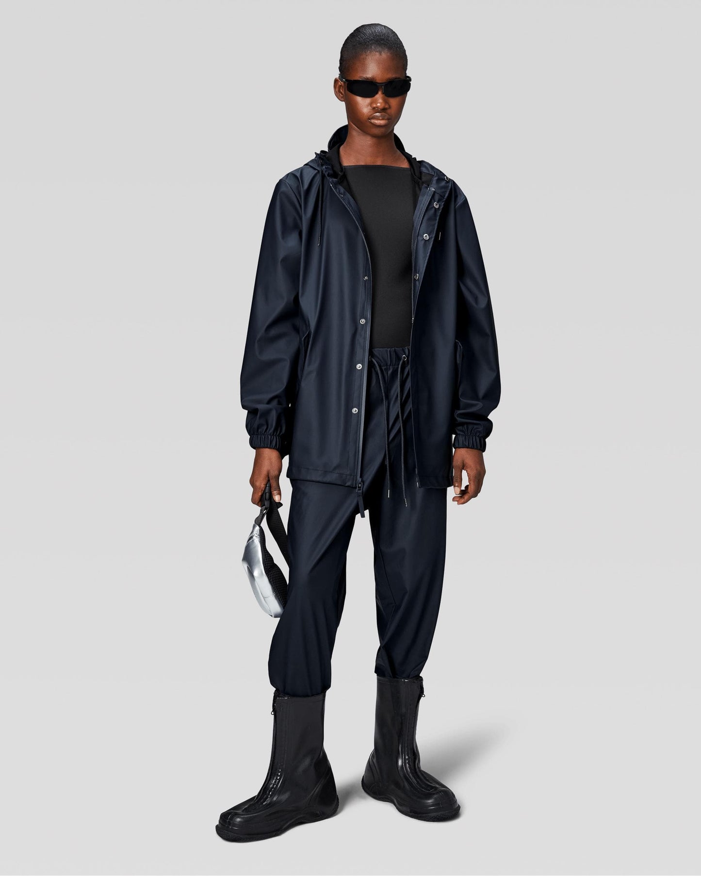 Rains Unisex Fishtail Jacket - 47 Navy