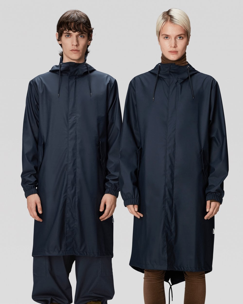 Rains Unisex Fishtail Parka - 47 Navy