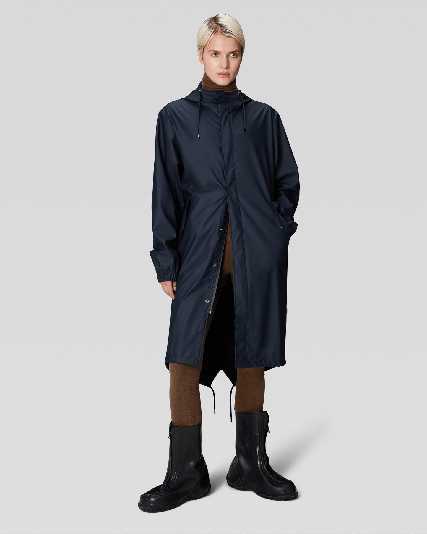 Rains Unisex Fishtail Parka - 47 Navy