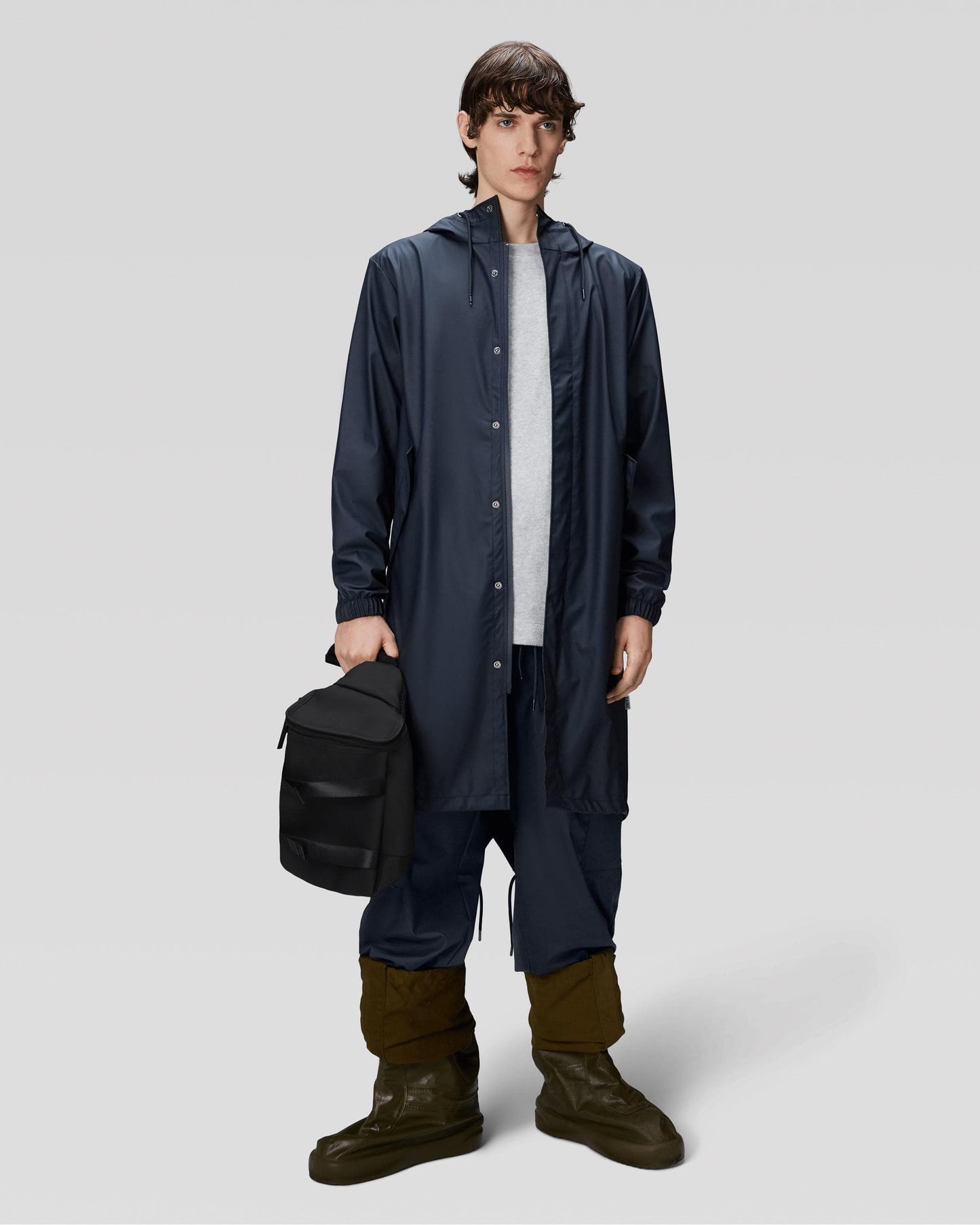 Rains Unisex Fishtail Parka - 47 Navy