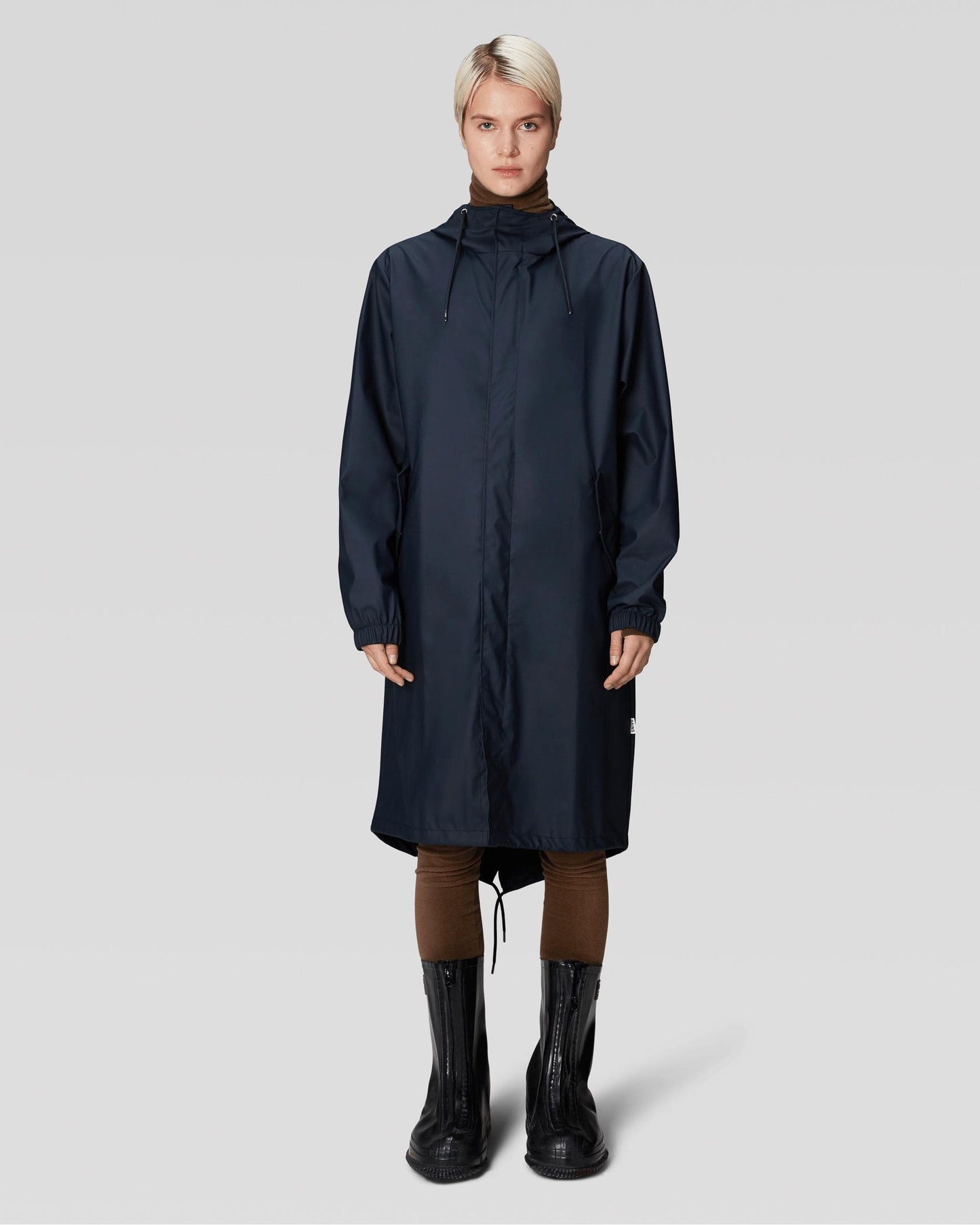 Rains Unisex Fishtail Parka - 47 Navy