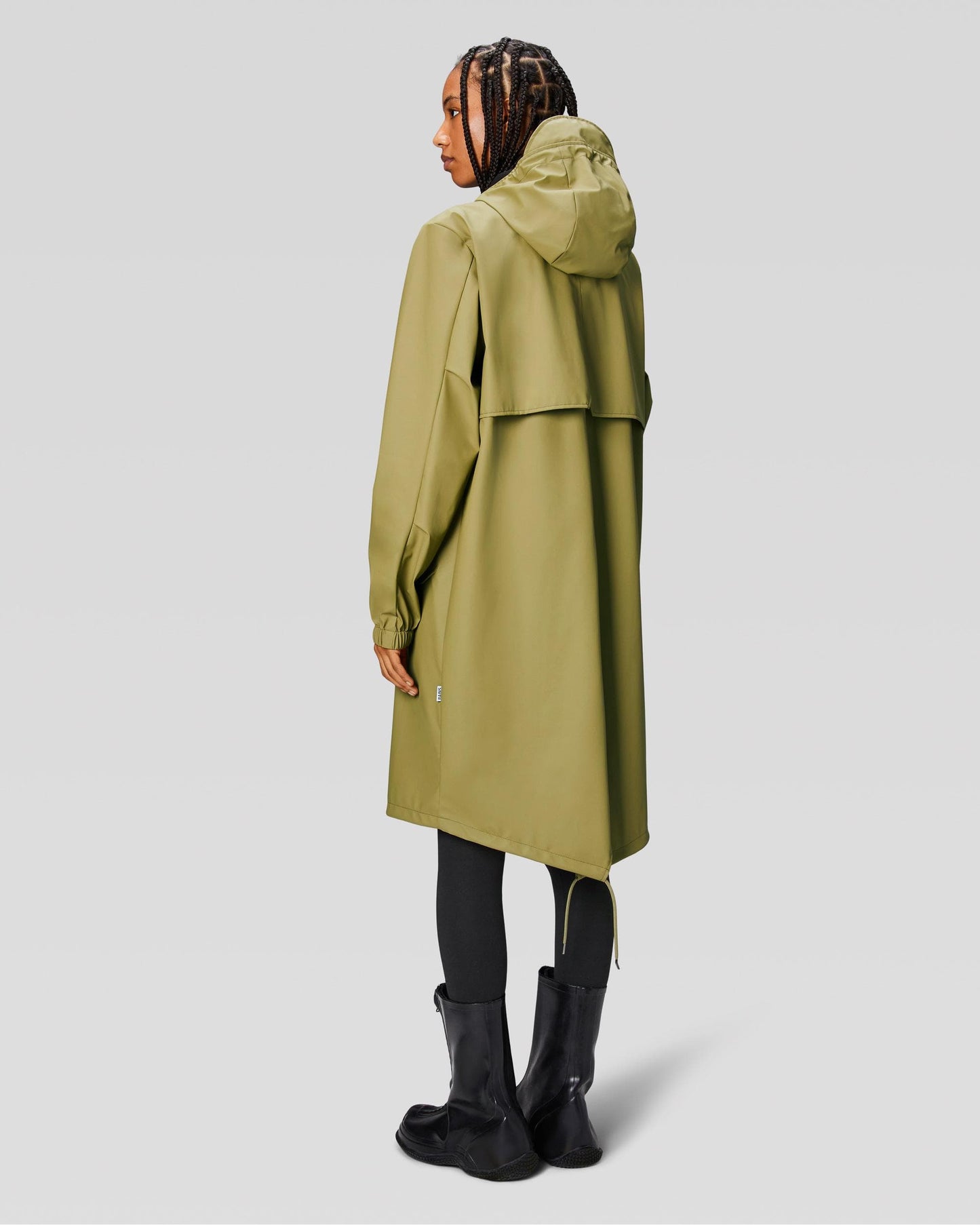 Rains Unisex Fishtail Parka - 44 Khaki