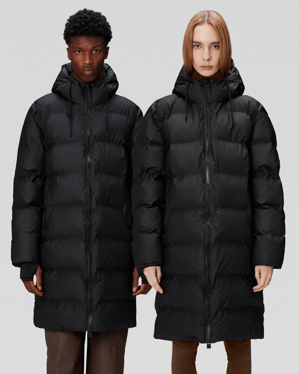 Rains Alta Long Unisex Puffer Jacket