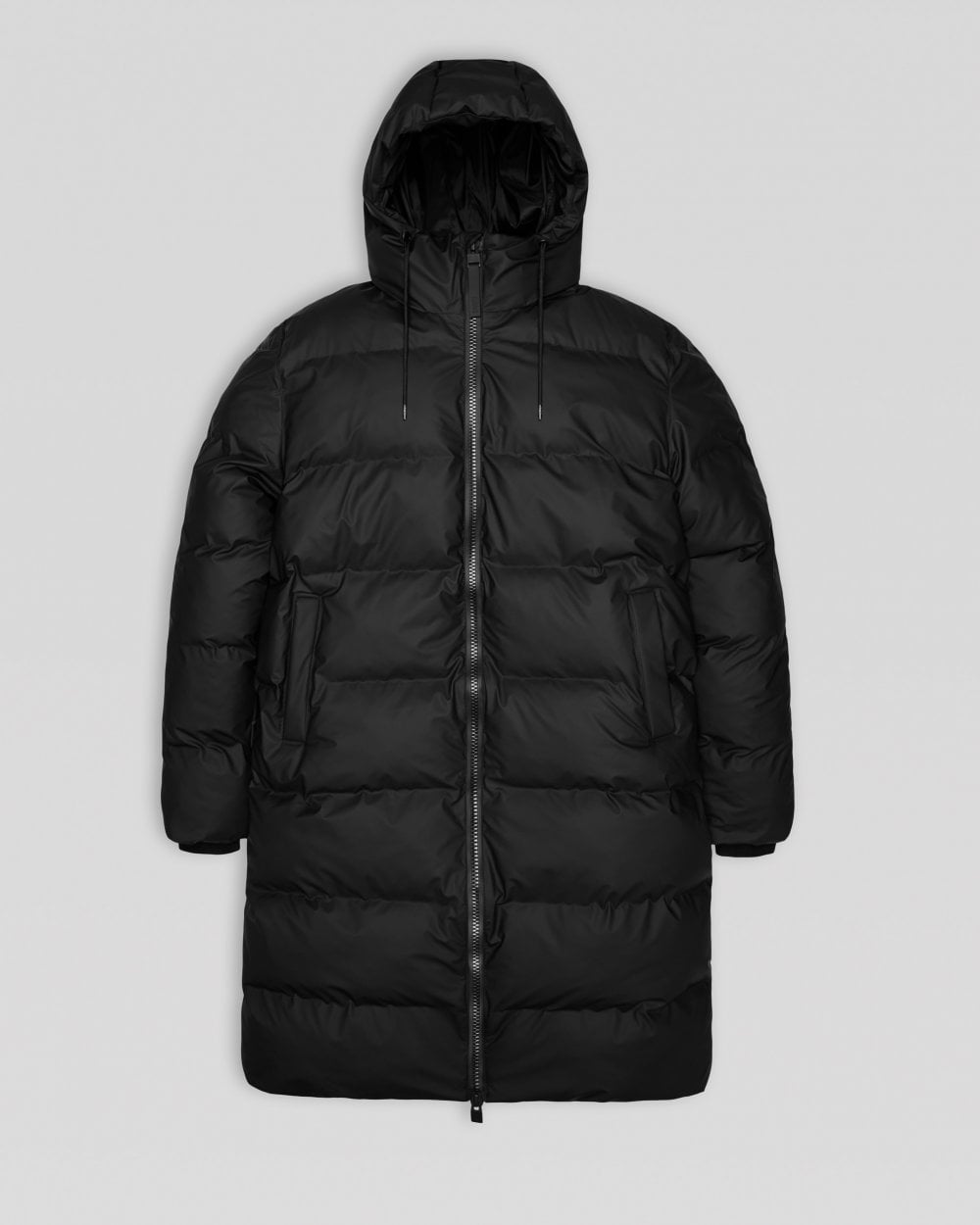 Rains Alta Long Unisex Puffer Jacket - 01 Black