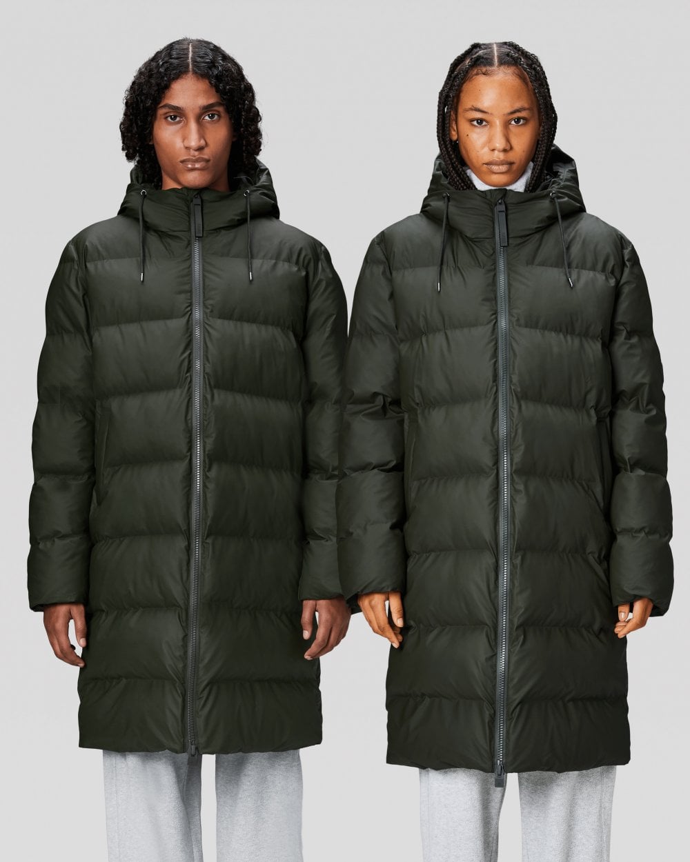 Rains Alta Long Unisex Puffer Jacket