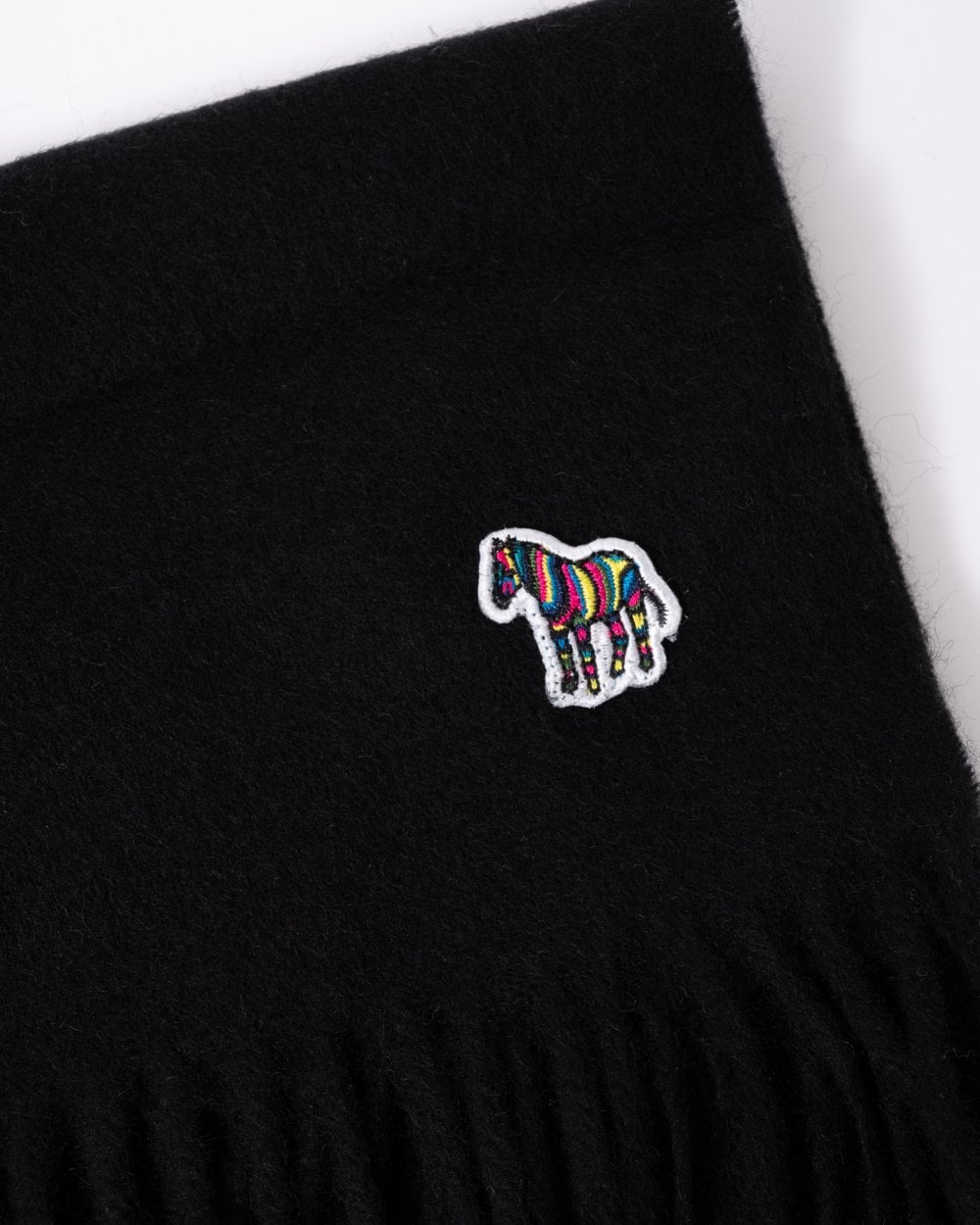 Paul Smith Mens Zebra Scarf - 79 Black