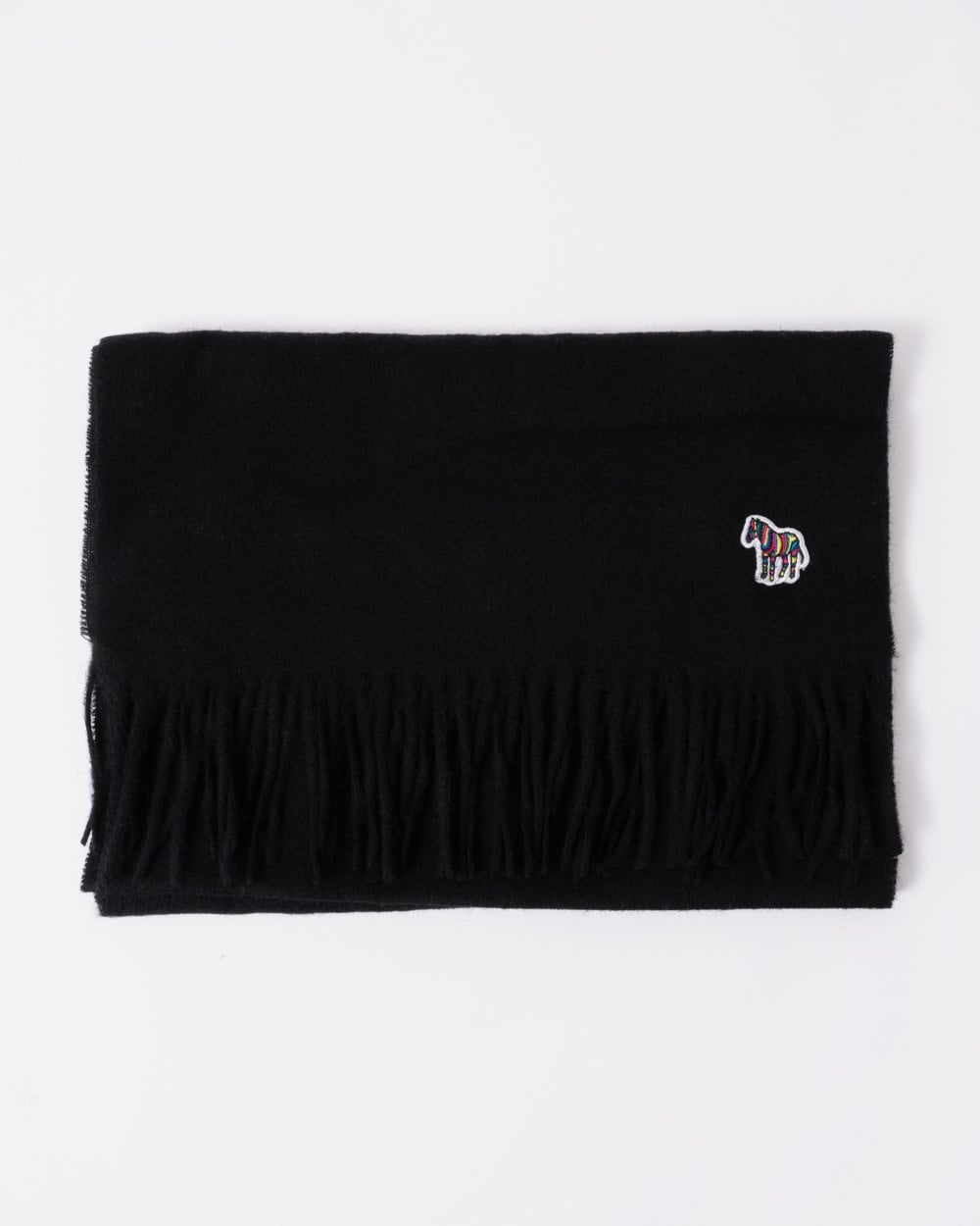 Paul Smith Mens Zebra Scarf - 79 Black