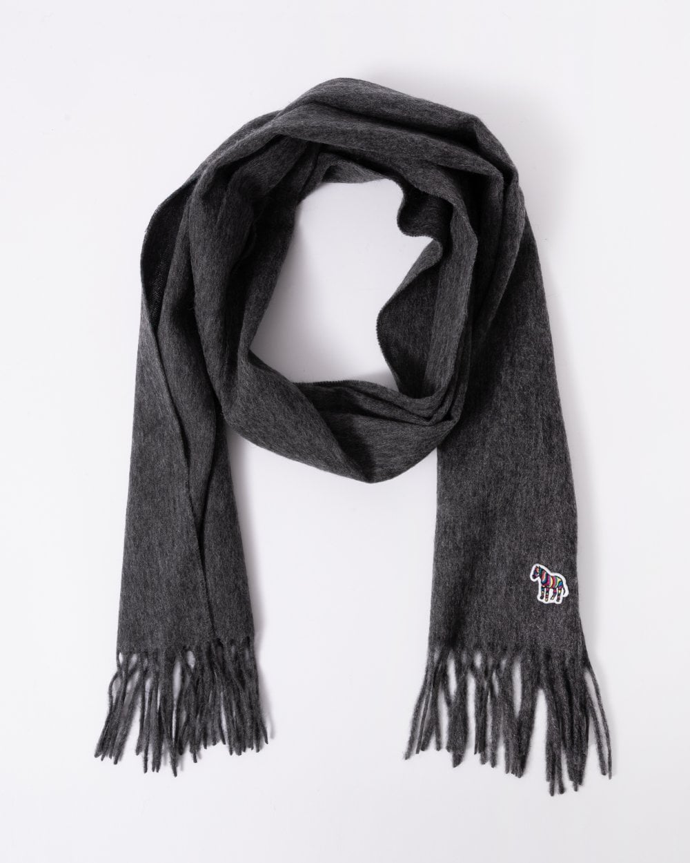 Paul Smith Mens Zebra Scarf - 76 Slate