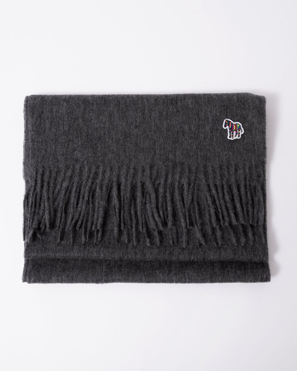 Paul Smith Mens Zebra Scarf - 76 Slate