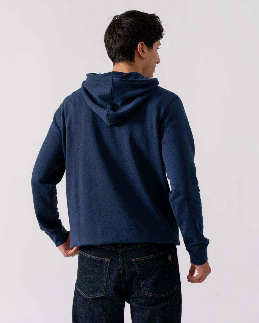 BOSS Orange Wetalk Mens Pullover Hoodie With Logo Patch - Open Blue 464
