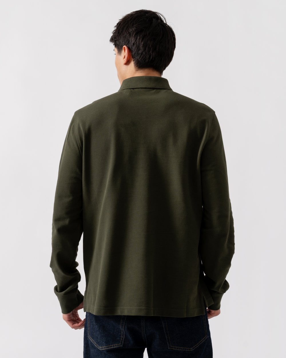 Belstaff Long Sleeved Mens Essentials Polo - Tile Green