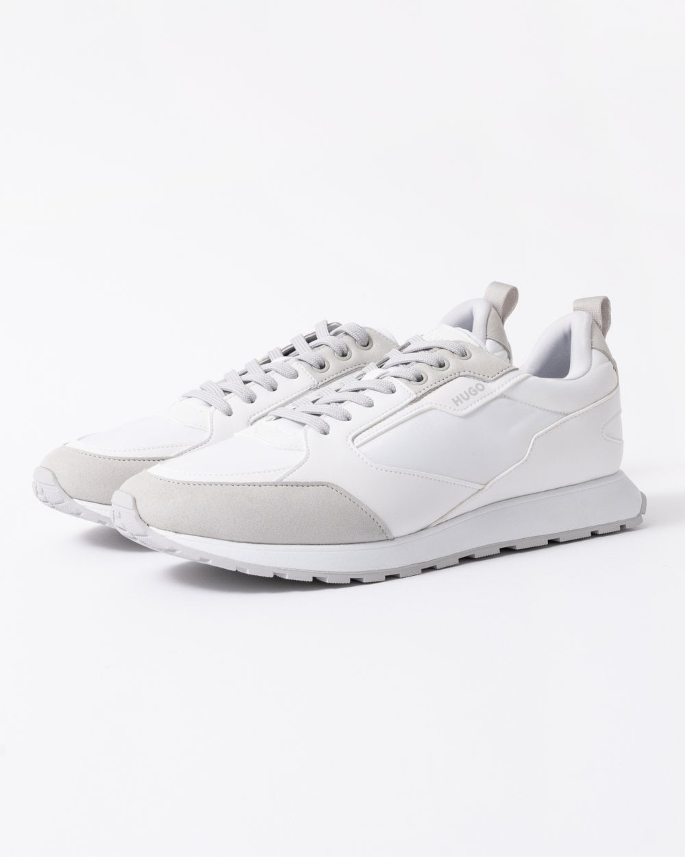 HUGO Icelin Runn Mens Mixed-Material Trainers with Branded Accents