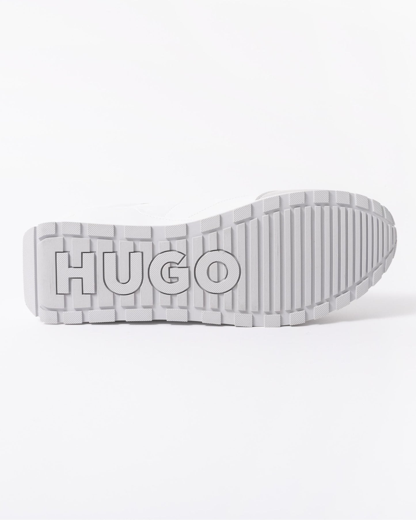HUGO Icelin Runn Mens Mixed-Material Trainers with Branded Accents - Open White 121