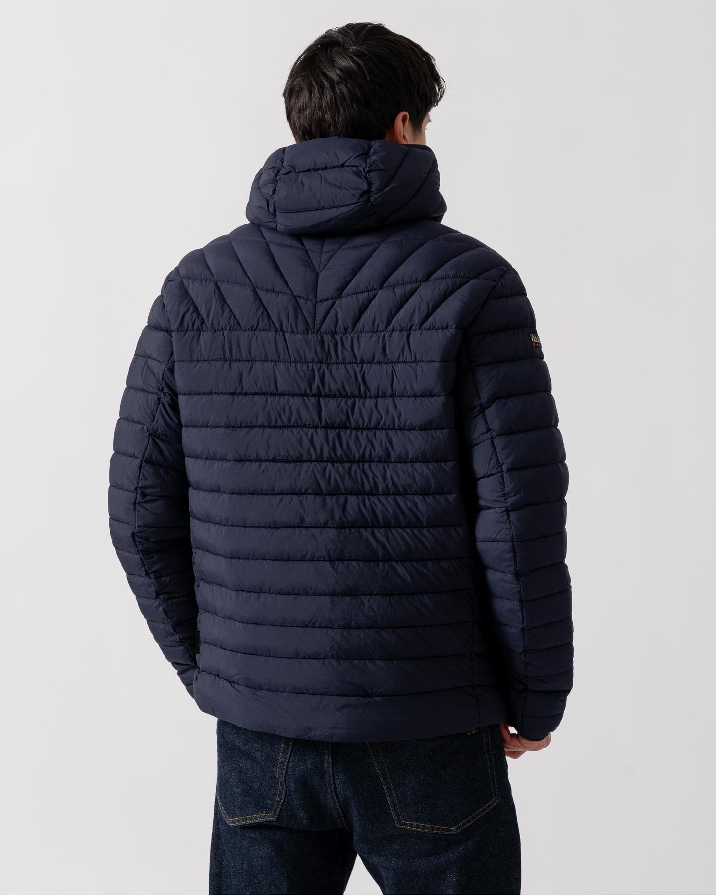 Napapijri A-Lapaz Mens Hooded Puffer Jacket - Blue Marine 176