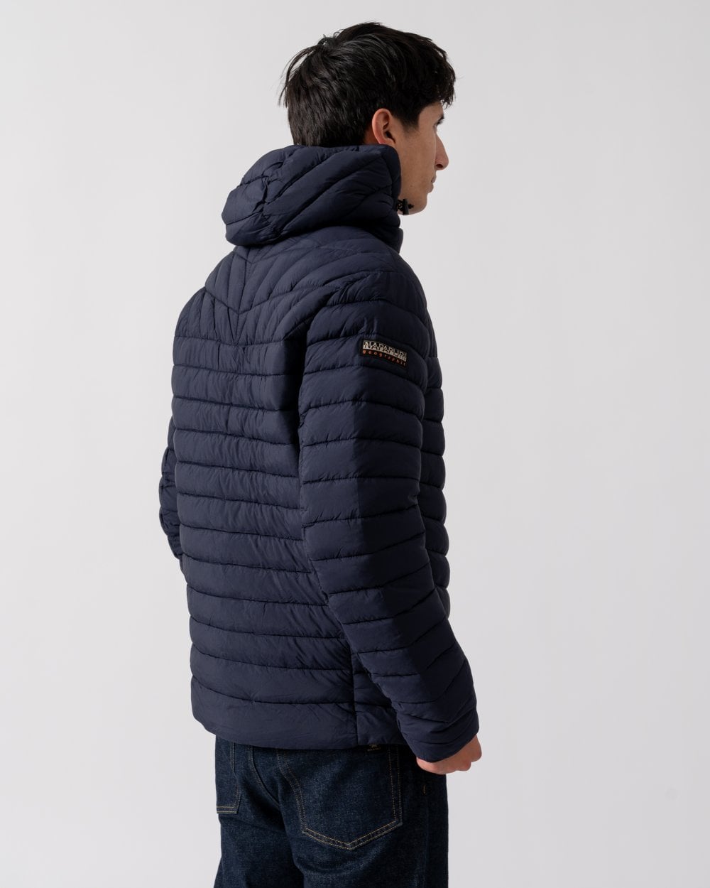 Napapijri A-Lapaz Mens Hooded Puffer Jacket - Blue Marine 176