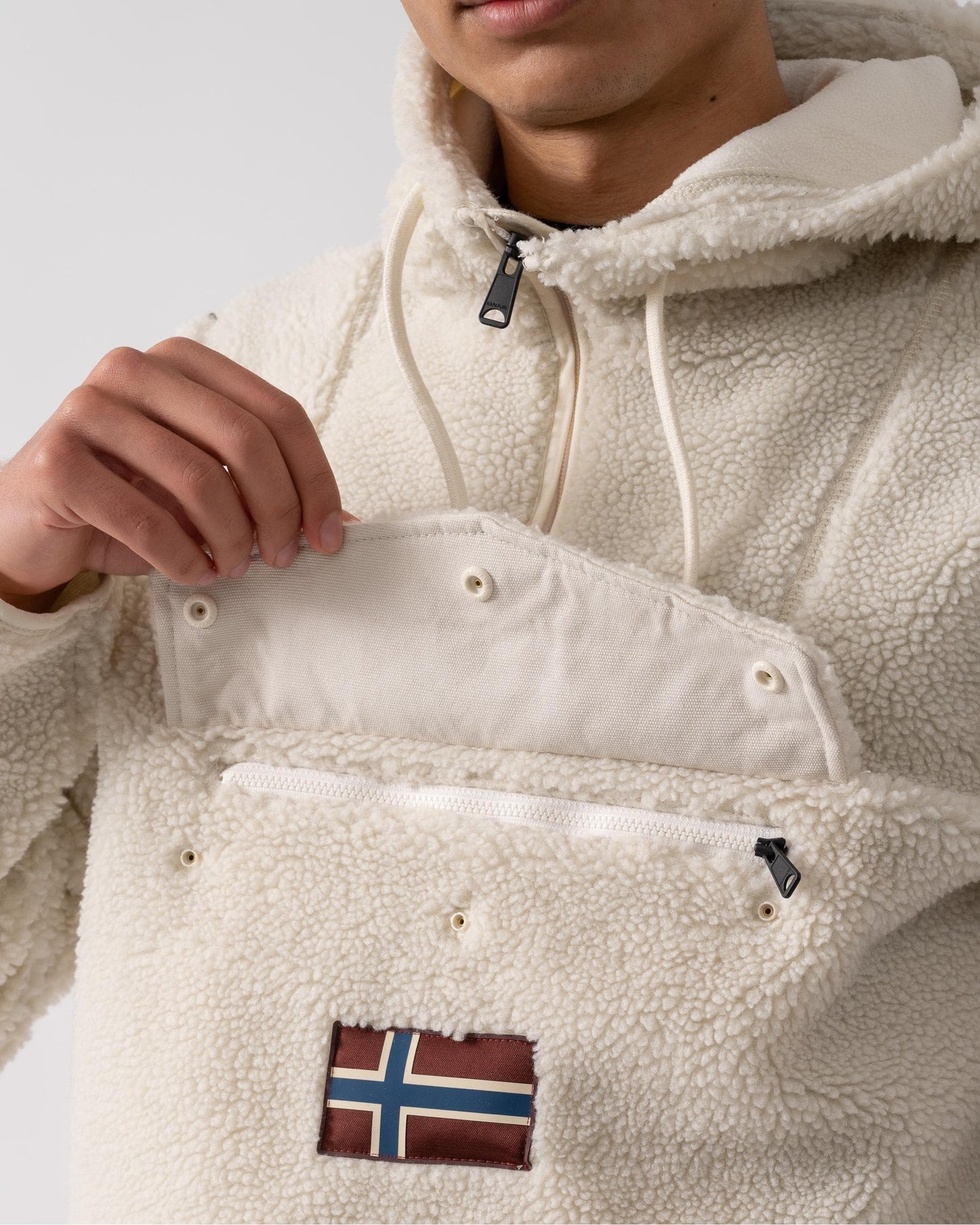 Napapijri Napapijri T-Burgee Curly Mens Half Zip Hooded Fleece