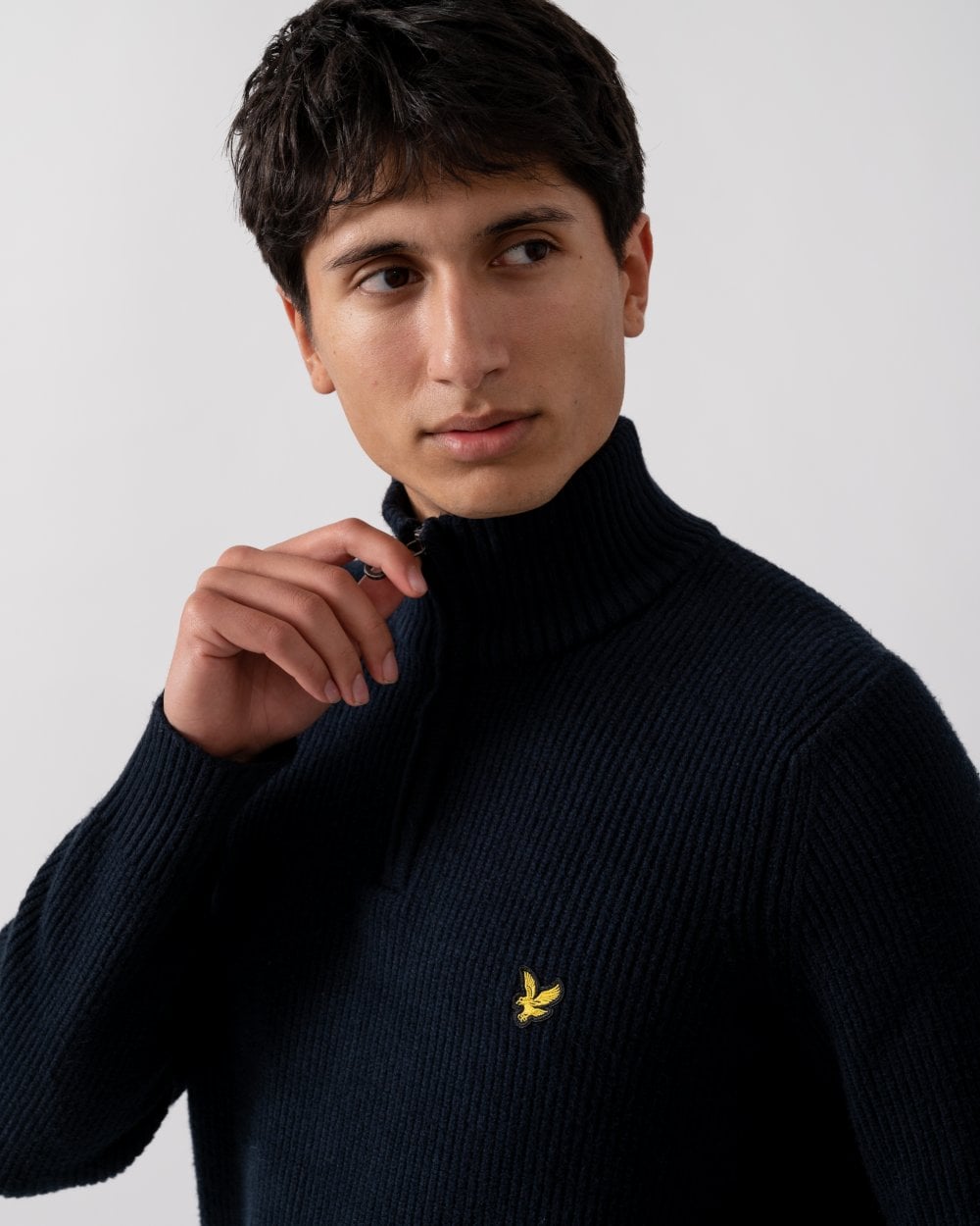 Lyle & Scott Lyle & Scott Shaker Stitch Mens Quarter-Zip Jumper