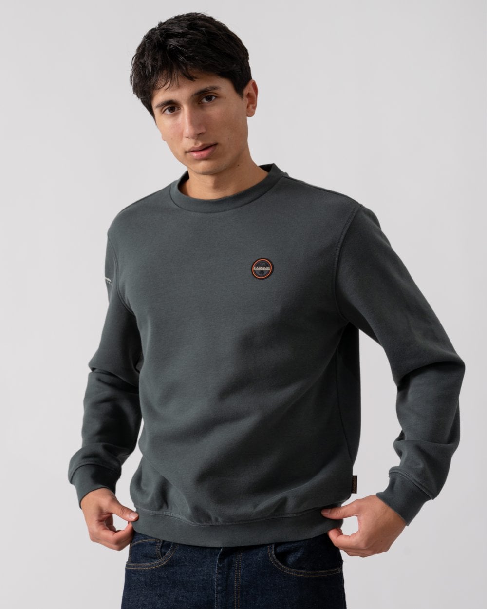 Napapijri B-Badge Mens Crew Neck Sweatshirt