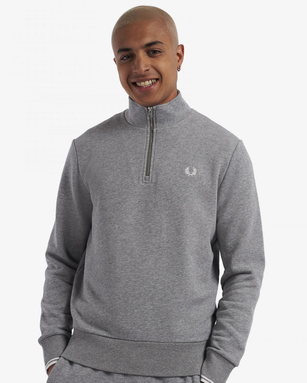 Fred Perry Mens Half Zip Sweatshirt