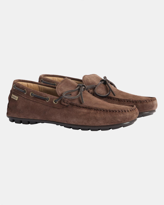 Barbour Courage Mens Driving Shoes - Choco Suede