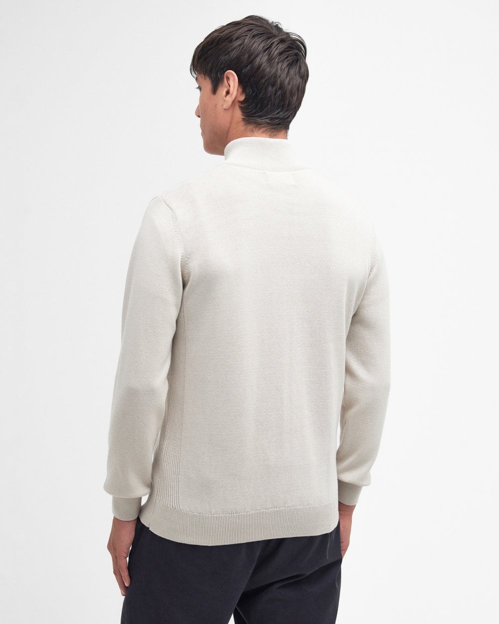 Barbour Cotton Mens Half Zip Jumper - Mist