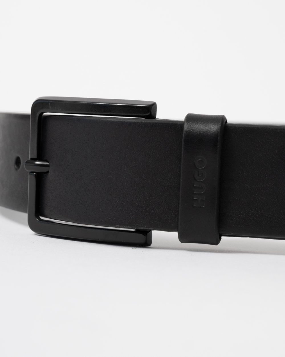HUGO Gioni Mens Leather Belt NOS - Black 001