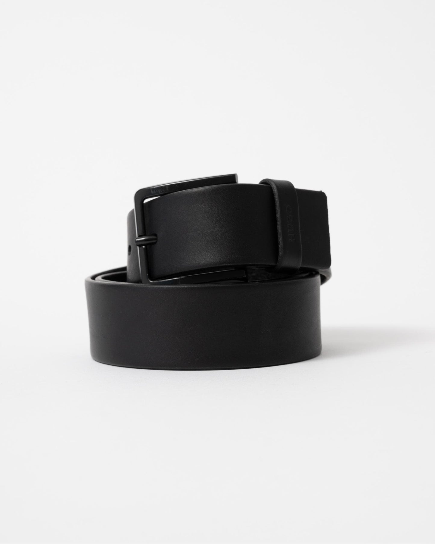 HUGO Gioni Mens Leather Belt NOS - Black 001