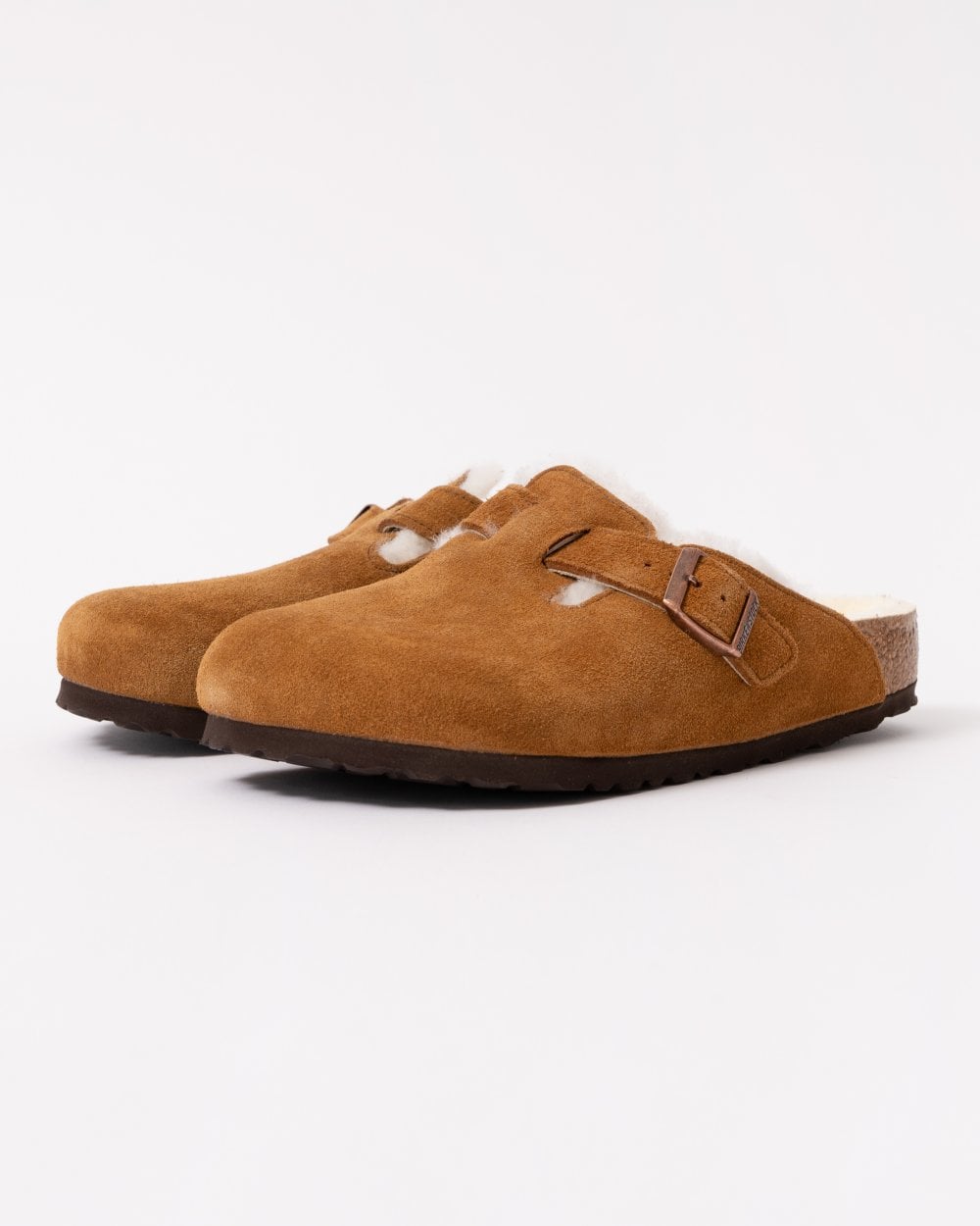 Birkenstock Boston VL Sheepskin Womens Clogs - Mink