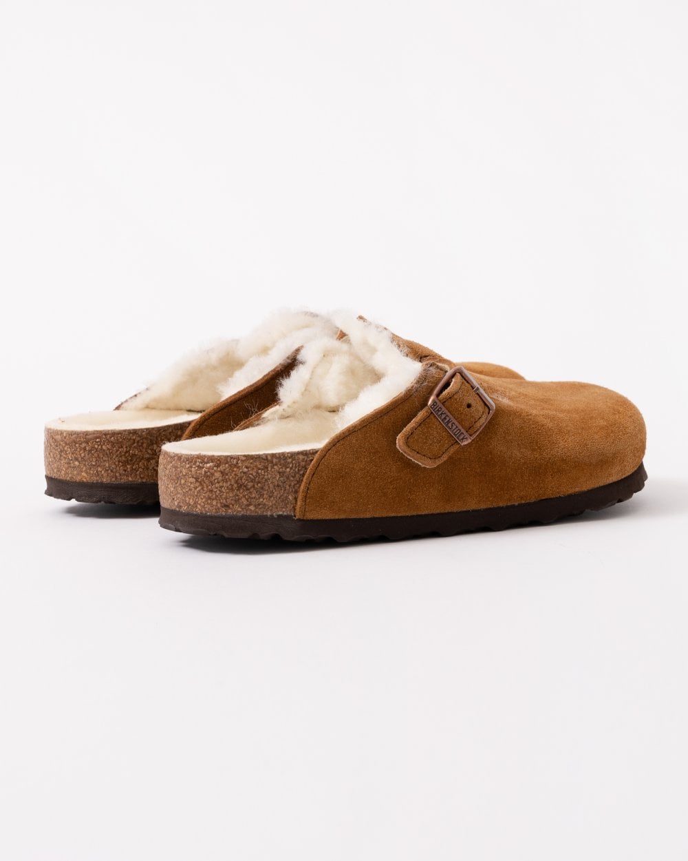 Birkenstock Boston VL Sheepskin Womens Clogs - Mink