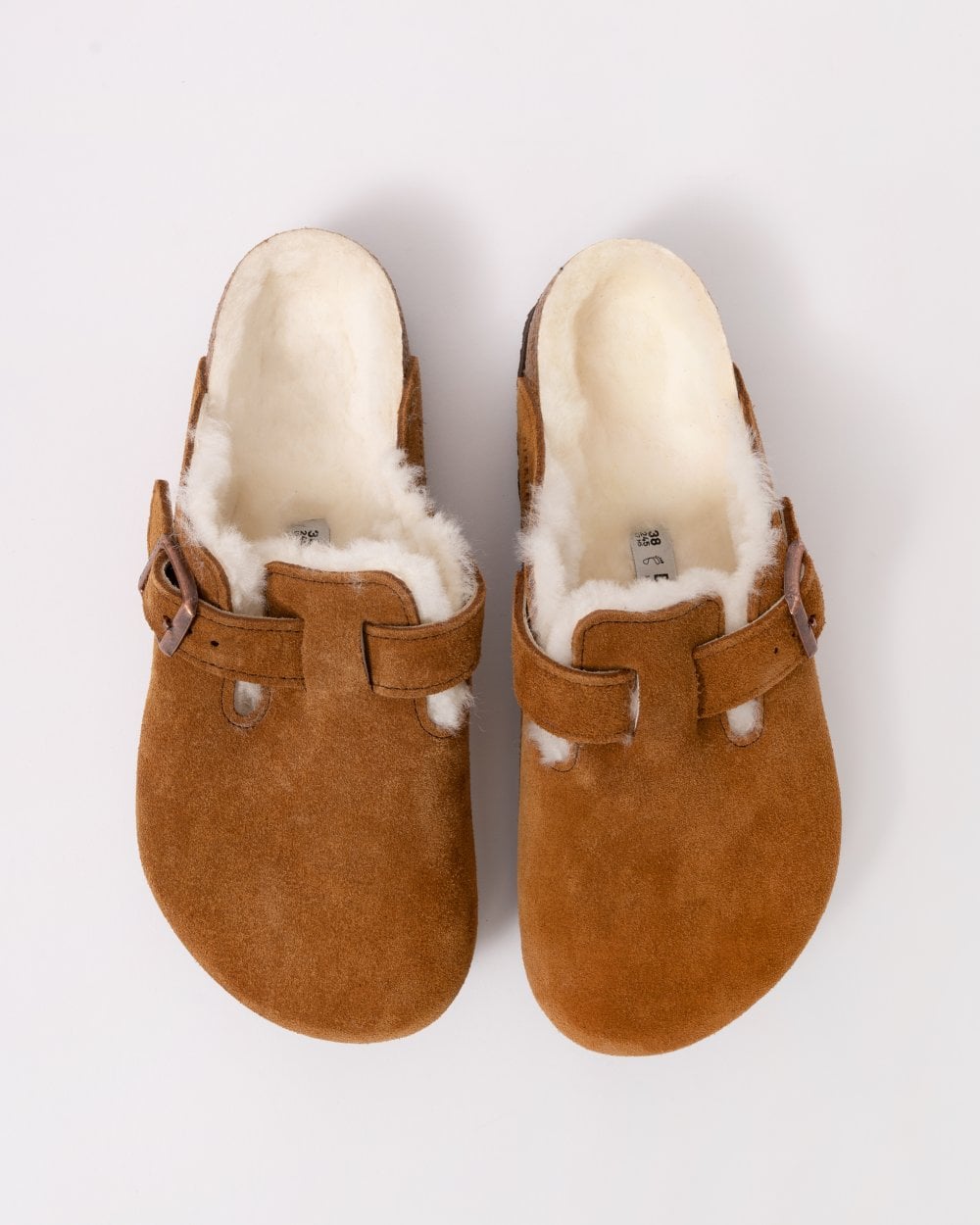 Birkenstock Boston VL Sheepskin Womens Clogs - Mink