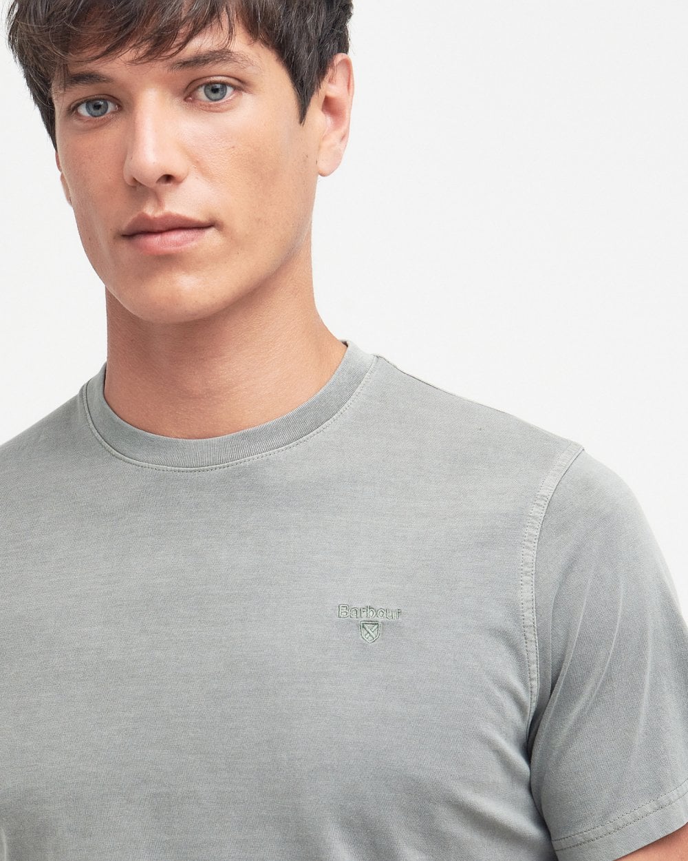 Barbour Garment Dyed Mens Tailored T-Shirt - Agave Green