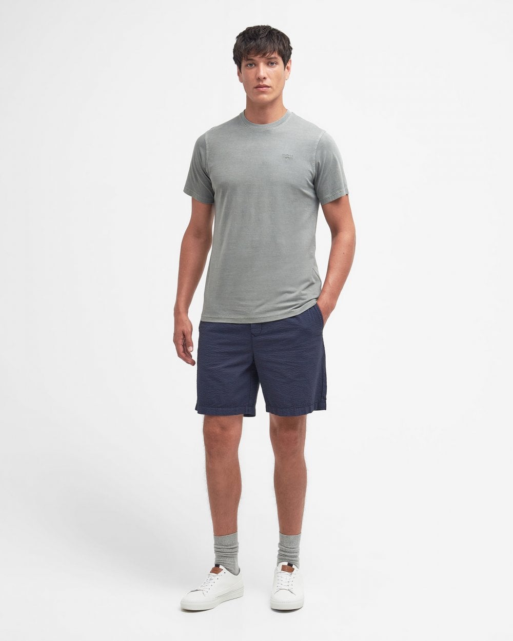 Barbour Garment Dyed Mens Tailored T-Shirt - Agave Green