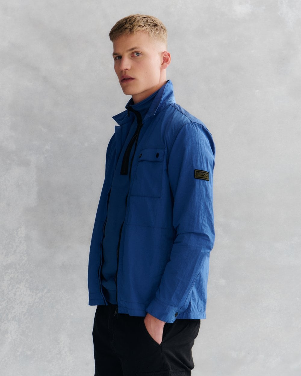 Barbour International Inline Mens Overshirt - North Sea Blue