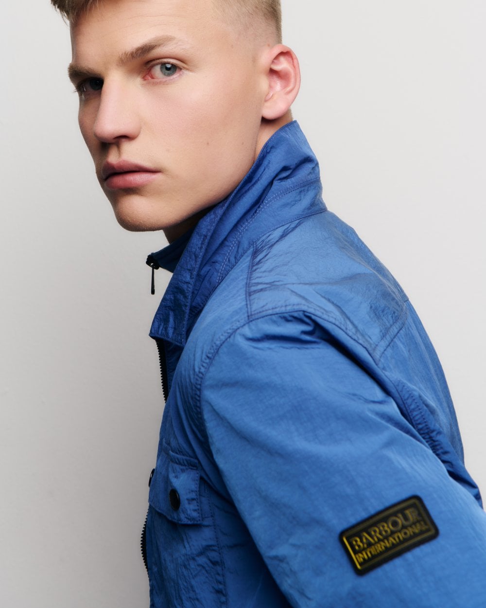Barbour International Inline Mens Overshirt - North Sea Blue