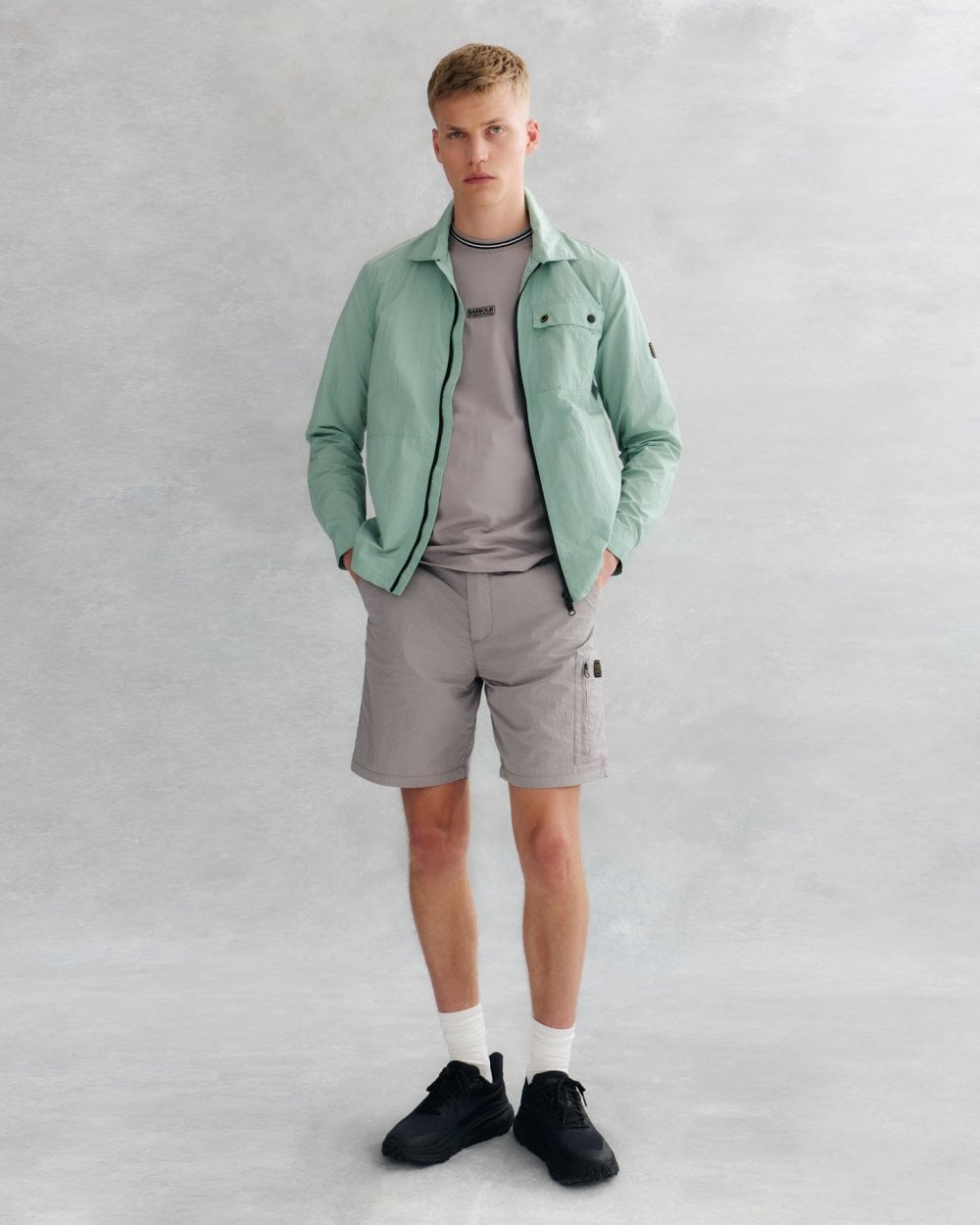 Barbour International Inline Mens Overshirt - Granite Green