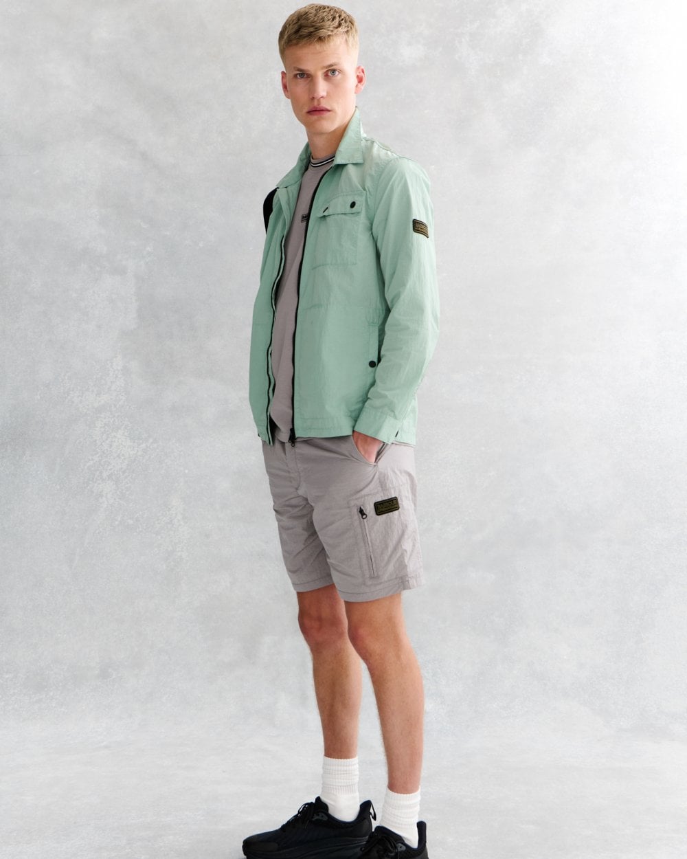 Barbour International Inline Mens Overshirt - Granite Green